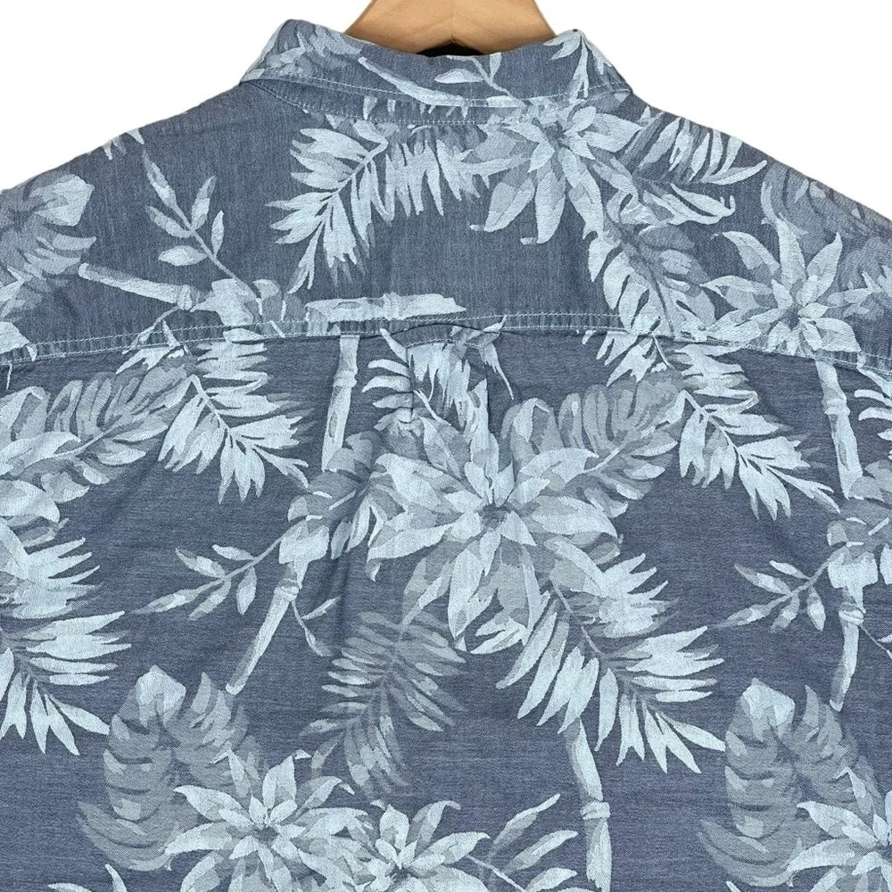 Tommy Bahama Tropical Tones Shirt Mens Medium Floral Print Button Up Blue - Picture 6 of 9